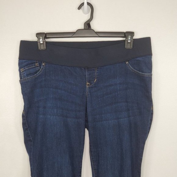 Old Navy Maternity Medium Wash Skinny Flare Denim Maternity Jeans Size 14 - Picture 2 of 7